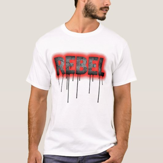 REBELDRIP Trotserigheid in Rode Echo T-shirt (Voorkant)