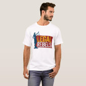 Rebellen en Lady Justice in Red T-shirt (Voorkant volledig)
