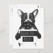 Rebellen hond briefkaart (Voorkant / Achterkant)