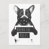 Rebellen hond briefkaart (Voorkant)