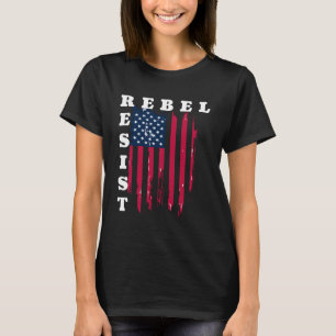 Rebellen verzetten zich tegen Amerikaanse vlag T-shirt