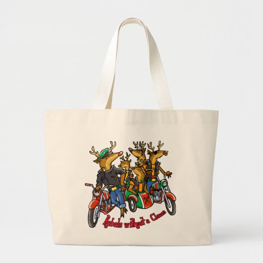 Rebellen zonder Cartoon voor rendiervakantie met C Grote Tote Bag (Voorkant)