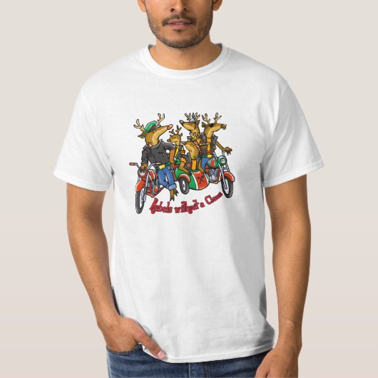 Rebellen zonder Cartoon voor rendiervakantie met C T-shirt (Voorkant)