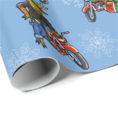 Rebellen zonder Claus Reindeer Blue Holiday Cadeaupapier (Rol Hoek)