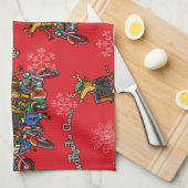 Rebellen zonder Claus Reindeer Red Holiday Theedoek (Quarter Fold)