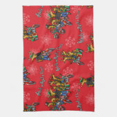 Rebellen zonder Claus Reindeer Red Holiday Theedoek (Verticaal)