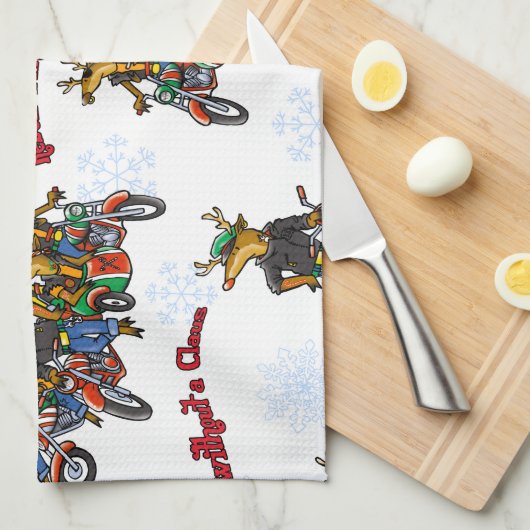 Rebellen zonder Claus Reindeer Silver Holiday Theedoek (Quarter Fold)