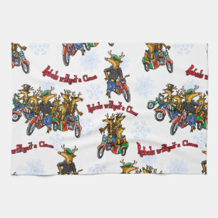 Rebellen zonder Claus Reindeer Silver Holiday Theedoek