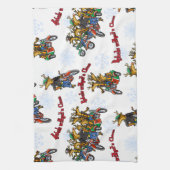 Rebellen zonder Claus Reindeer Silver Holiday Theedoek (Verticaal)