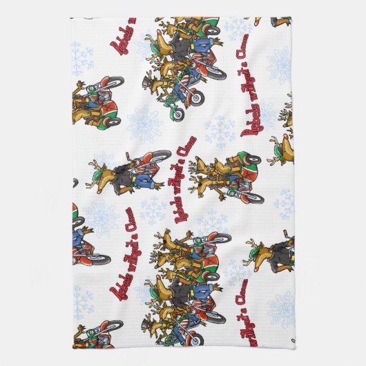 Rebellen zonder Claus Reindeer Silver Holiday Theedoek (Verticaal)