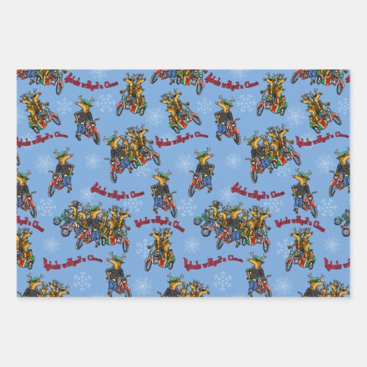 Rebellen zonder een Claus Rendier Holiday Trio Inpakpapier Vel (Voorkant 2)