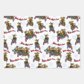 Rebellen zonder een Claus Rendier Holiday Trio Inpakpapier Vel (Voorkant)