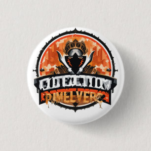 Rebellie Koning: Opkomst van de Gemaskerde Krijger Ronde Button 3,2 Cm