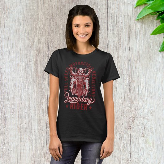 Rebellie motorfiets met volledige snelheid t-shirt