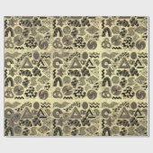 Rebellige Geometrieën sepia Cadeaupapier (Vlak)
