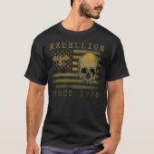 Rebellion 1776 American Flag Skull T-Shirt (Voorkant)