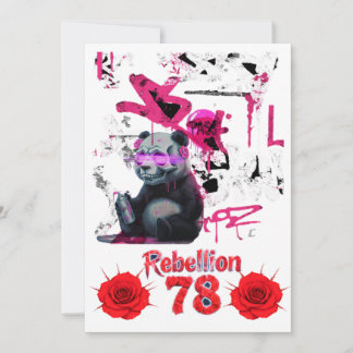 Rebellion 78 Graffiti Panda Huwelijksuitnodiging d Kaart