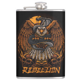 Rebellion Bald Eagle, Snake en Skulls Heupfles