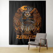 Rebellion Bald Eagle, Snake en Skulls Wandkleed (In situ)