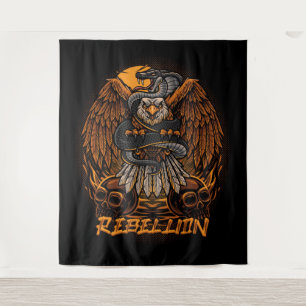 Rebellion Bald Eagle, Snake en Skulls Wandkleed