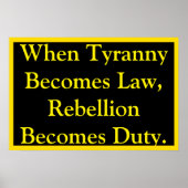 Rebellion Becomes Duty Poster (Voorkant)