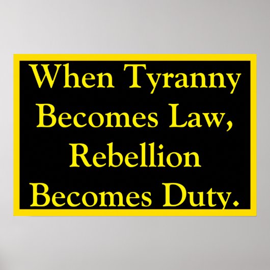 Rebellion Becomes Duty Poster (Voorkant)