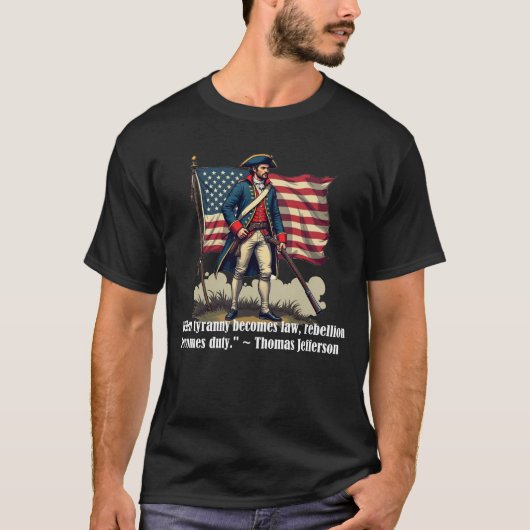 Rebellion Duty - Patriottische Amerikaanse soldaat T-shirt (Voorkant)