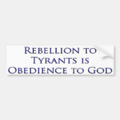 Rebellion to Tyrants Bumpersticker (Voorkant)