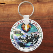 Rebellion to Tyrants Thomas Jefferson Great Seal Sleutelhanger (Voorkant)