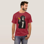 rebellious chimp with banana gun t-shirt (Voorkant volledig)