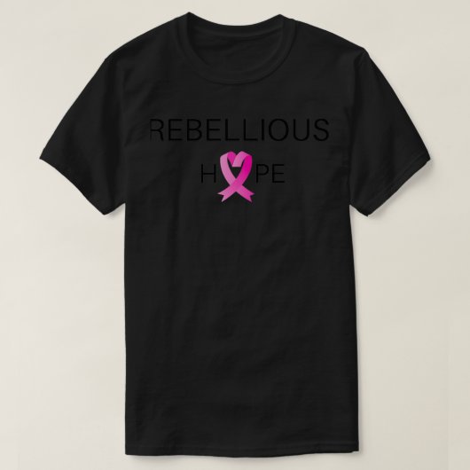 Rebellious Hope bowelbabe darmkanker T-shirt (Design voorkant)
