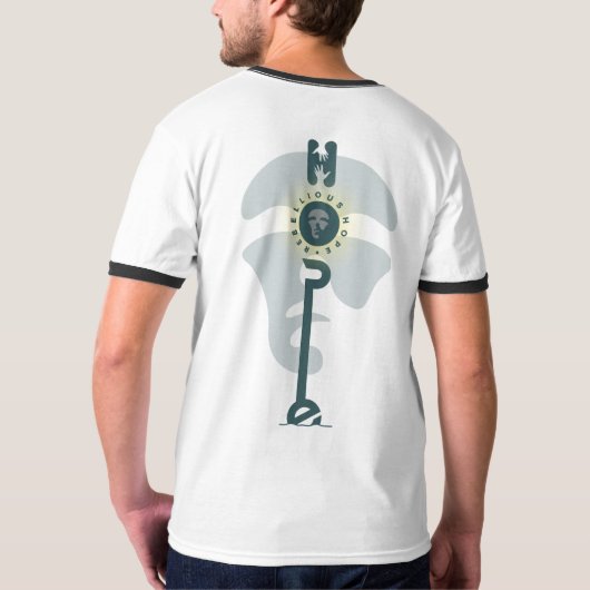 Rebellious Hope | Mannen Ringer T-shirt (Achterkant)