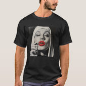 rebellious nun with lipstick, rebellious nun 1 t-shirt (Voorkant)