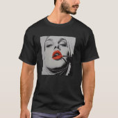 rebellious nun with lipstick, rebellious nun t-shirt (Voorkant)