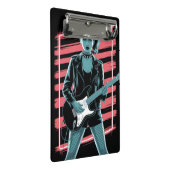 Rebellious Rock Star: Female Guitarist in Leather  Mini Klembord (Schuin)