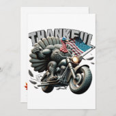 Rebellious Thanksgiving Turkey Riding a Motorcycle Kaart (Voorkant / Achterkant)