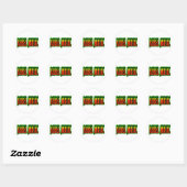 Rebelmuziek Ronde Sticker (Vel)