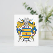 Rebelo Family Crest Briefkaart (Staand voorkant)