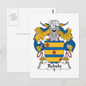 Rebelo Family Crest Briefkaart (Voorkant / Achterkant)