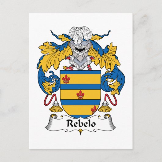 Rebelo Family Crest Briefkaart (Voorkant)