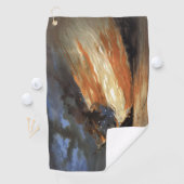 Rebels Burgeroorlog vlaggenschip bij brand Amerika Golfhanddoek (Insitu)