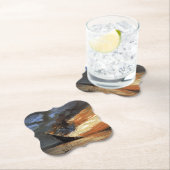 Rebels Burgeroorlog vlaggenschip bij brand Amerika Kartonnen Onderzetters (Insitu)