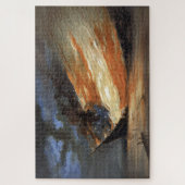 Rebels Burgeroorlog vlaggenschip bij brand Amerika Legpuzzel (Verticaal)