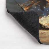 Rebels Burgeroorlog vlaggenschip bij brand Amerika Muismat (Hoek)