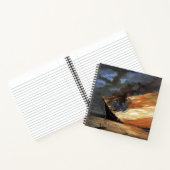 Rebels Burgeroorlog vlaggenschip bij brand Amerika Notitieboek (Binnen)