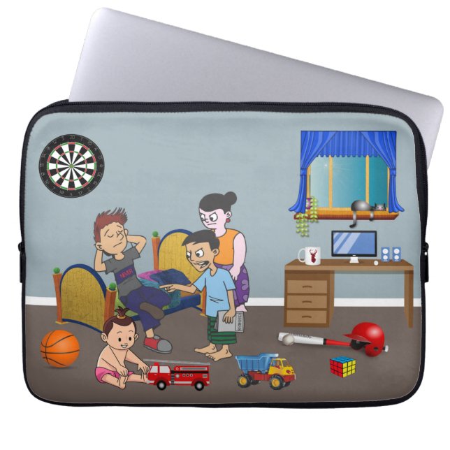 Rebel's Haven Laptop Sleeve (Voorkant)