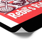 Rebel's Motorrijder Sticker Poster (Hoek)