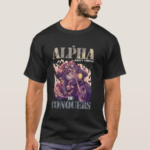 Rebelse Alfa Mannelijke Gorilla Motorfiets T-shirt