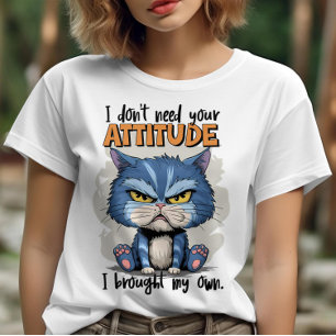 rebelse katachtige met verklaring: ik heb uw t-shirt