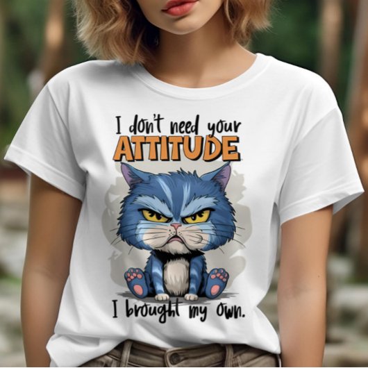 rebelse katachtige met verklaring: ik heb uw t-shirt